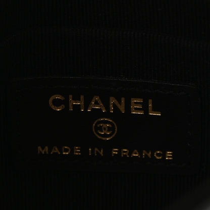 Chanel Lambskin Quilted Top Handle Flap Clutch With Chain Black 6 of 10