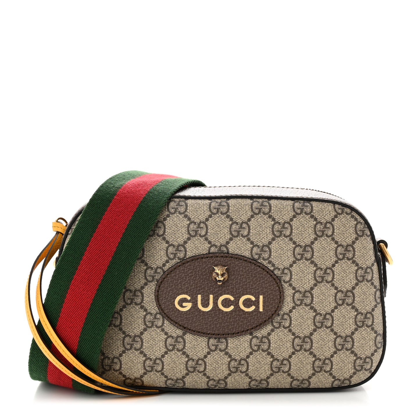 GG Supreme Monogram Web Neo Vintage Shoulder Bag Beige New Acero Crop