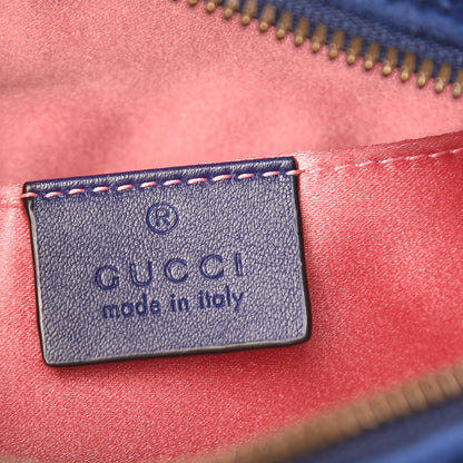 Gucci Velvet Matelasse GG Marmont Belt Bag 95 38 Cobalt Blue 6 of 9