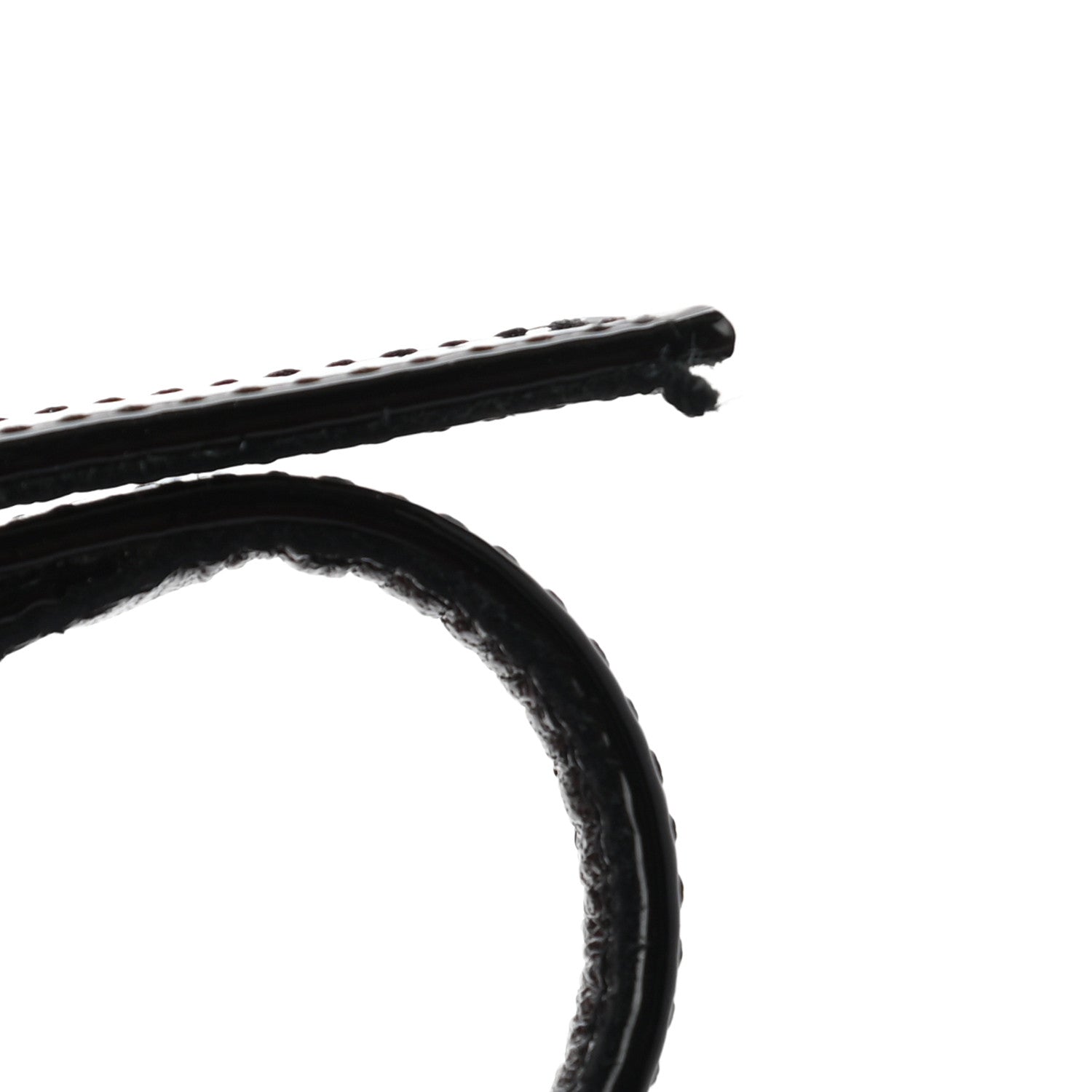 Saint Laurent Patent Calfskin Cassandra Monogram Sandals 37 Black 8 of 8