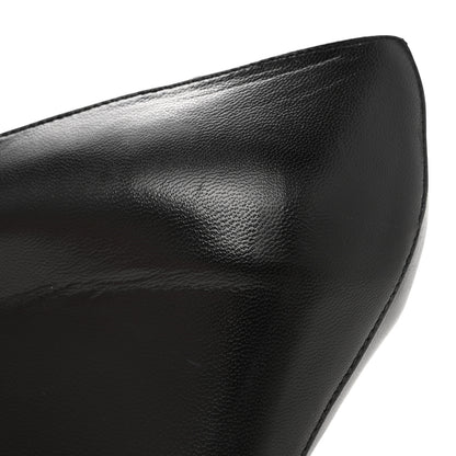 Chanel Lambskin Patent Cap Toe Wedges 40 Black 11 of 11