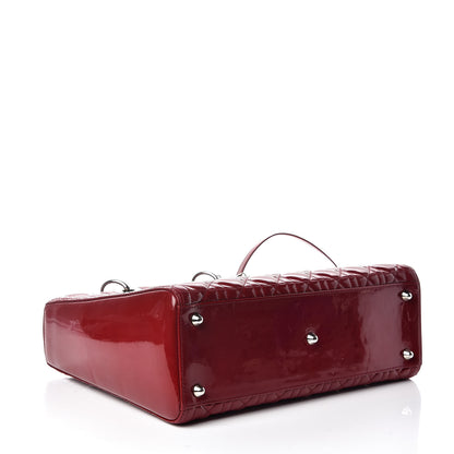 Christian Dior Patent Cannage Large Lady Dior Red 4 of 17