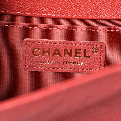 Chanel Caviar Quilted Small Boy Flap Red 6 of 9
