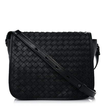 Bottega Veneta Nappa Intrecciato Flap Crossbody Black 1 of 13