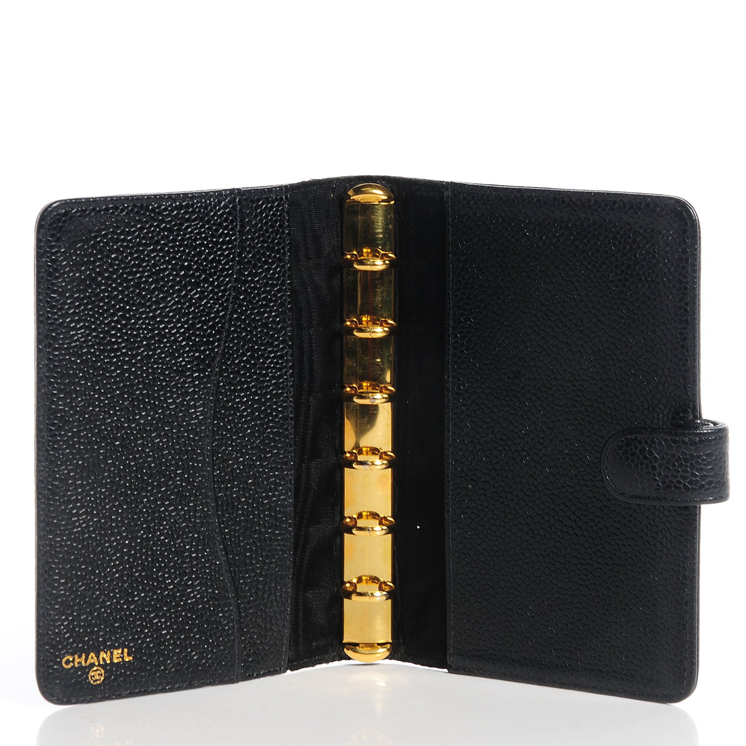 Chanel Caviar CC Small Ring Agenda Planner Black 5 of 7
