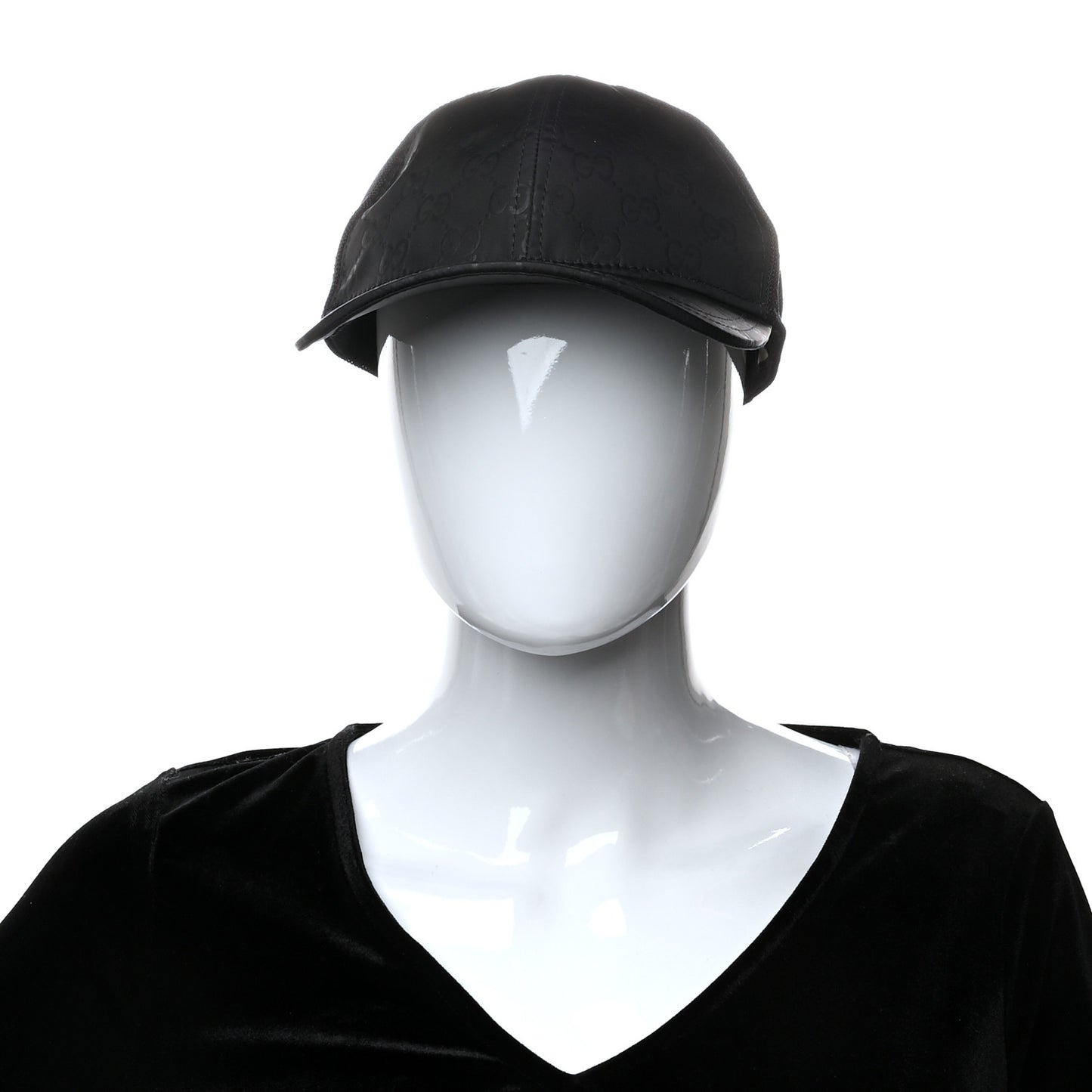 Nylon Monogram Baseball Hat L Black