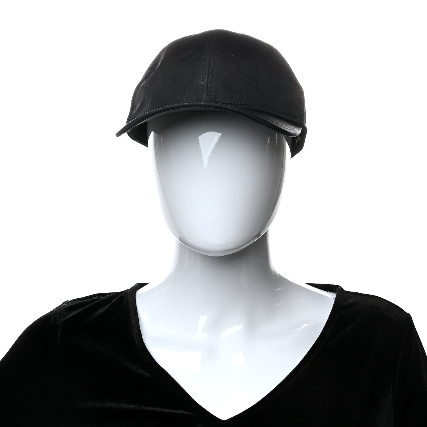 Gucci Nylon Monogram Baseball Hat L Black 2 of 9