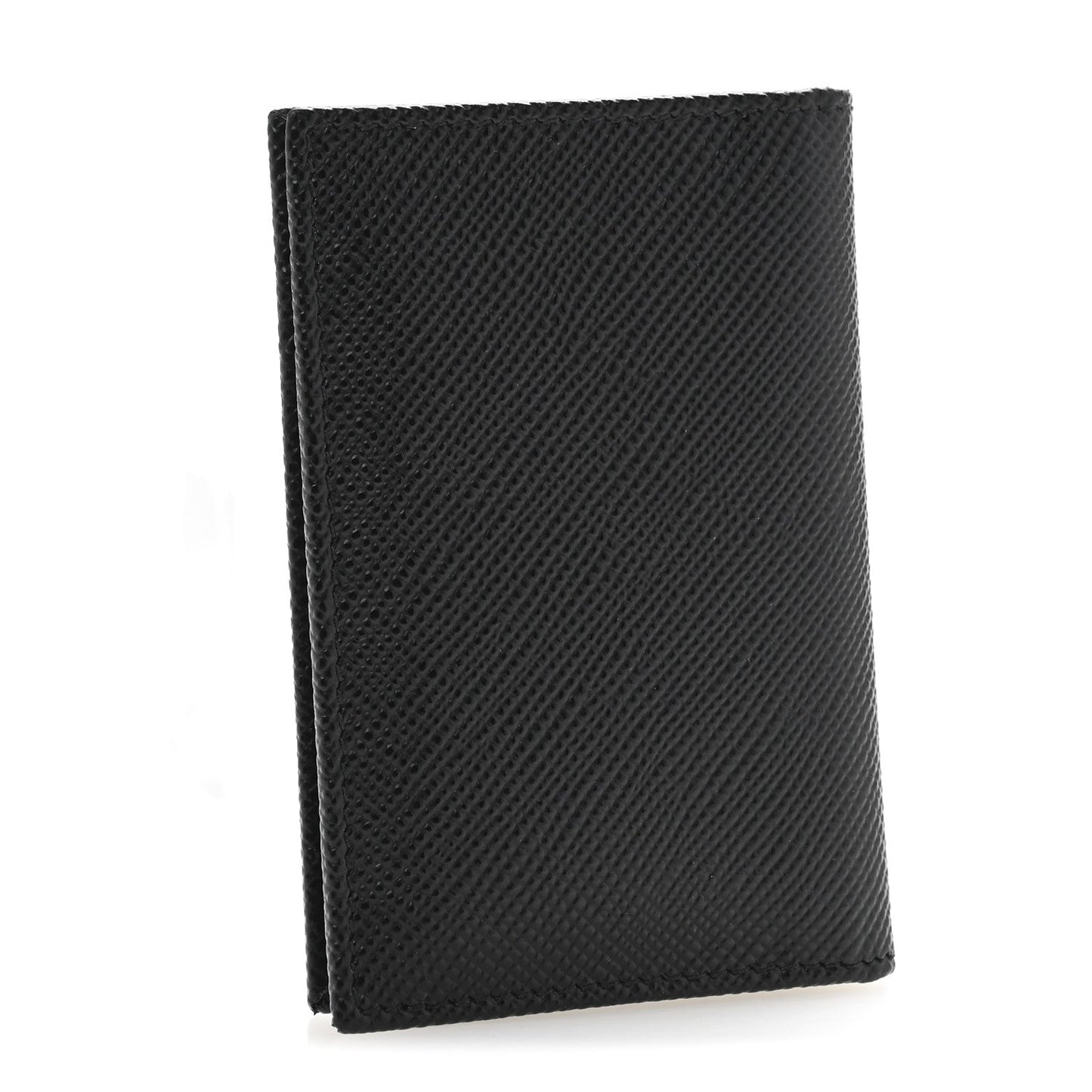 Saffiano Flap Card Holder Black