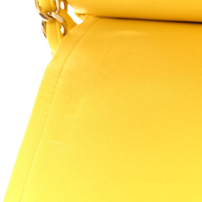 Chanel Lambskin Quilted Jumbo Double Flap Yellow 11 of 11