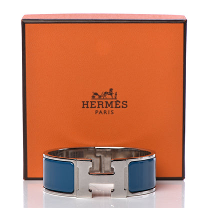 Hermes Enamel Wide Clic Clac H Bracelet PM Bleu Profond 6 of 6
