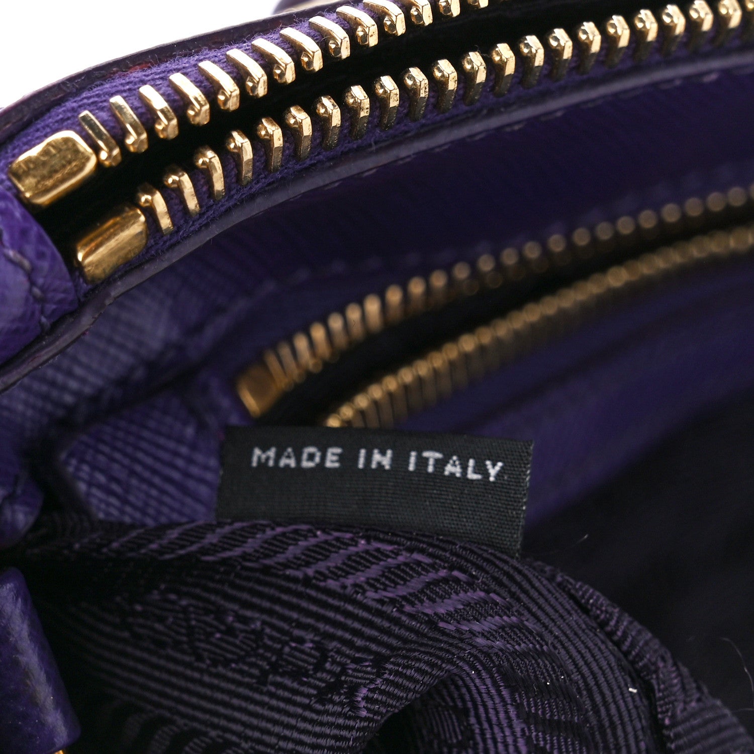 Prada Saffiano Mini Galleria Double Zip Tote Viola 8 of 11