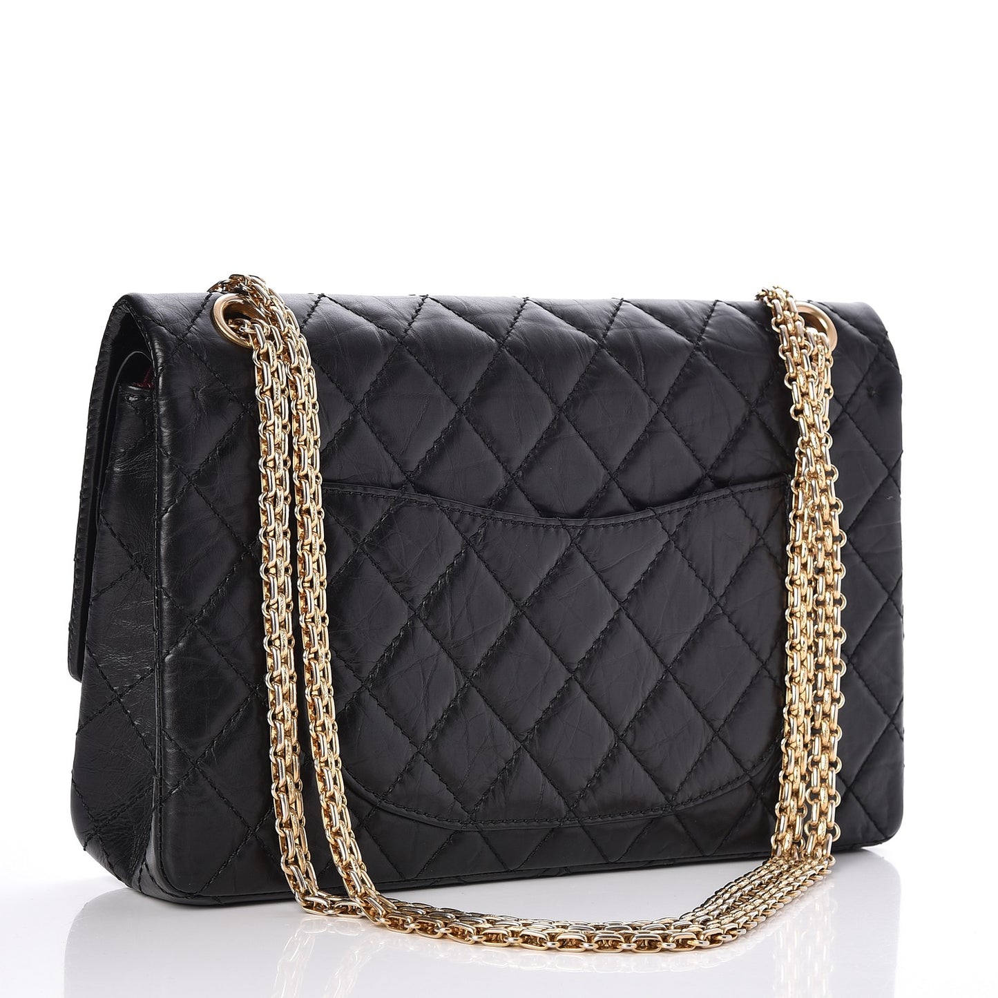Aged Calfskin Quilted 2.55 Reissue 226 Flap Black