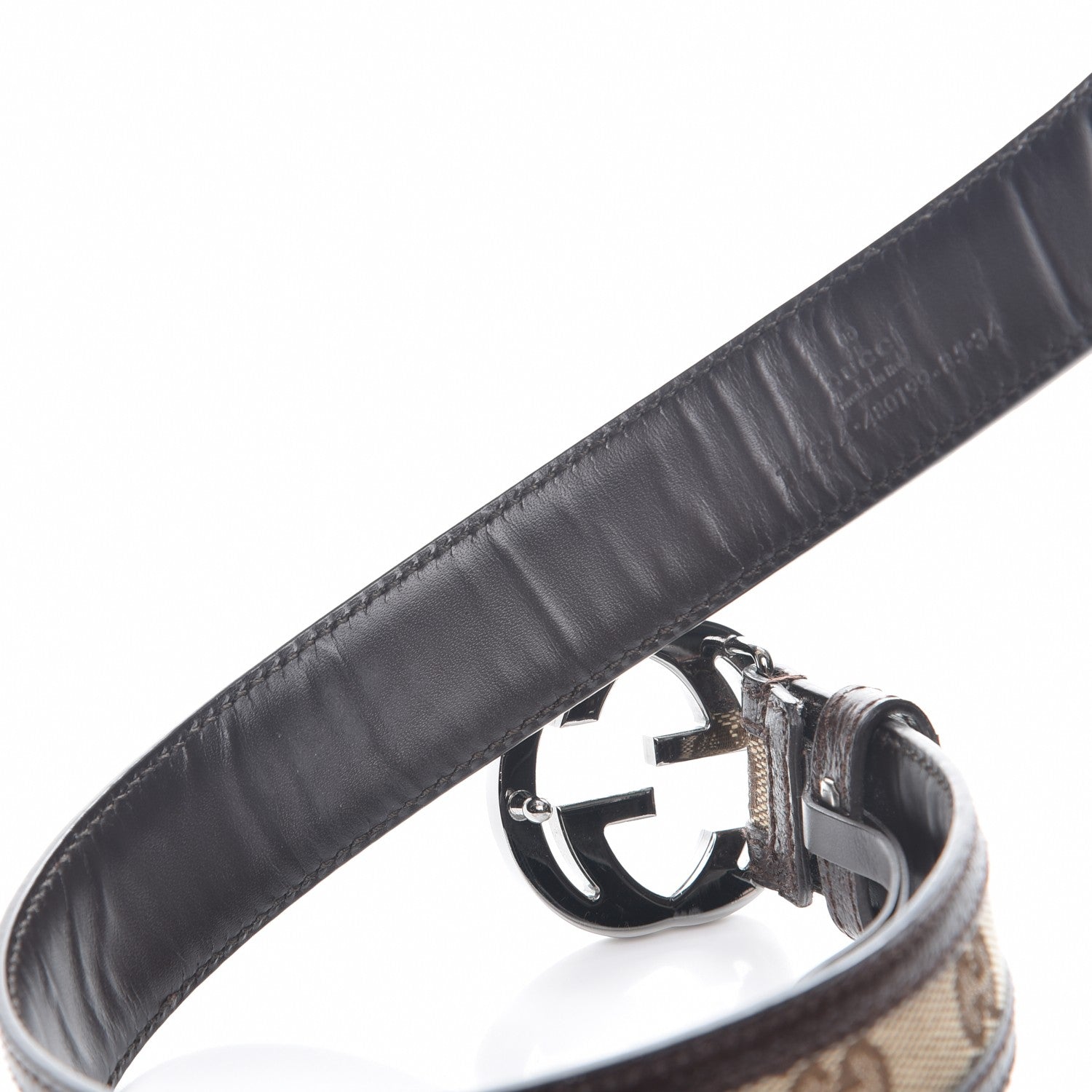Gucci Monogram Interlocking G Belt 85 34 Dark Brown 8 of 8