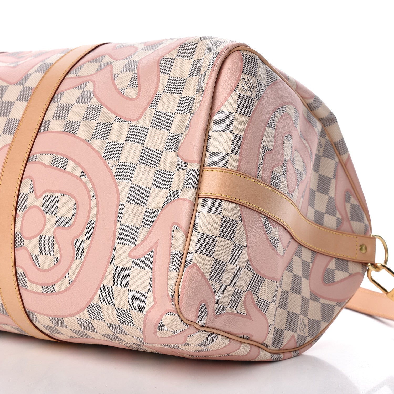 Louis Vuitton Damier Azur Tahitienne Keepall Bandouliere 50 Rose Ballerine 10 of 10