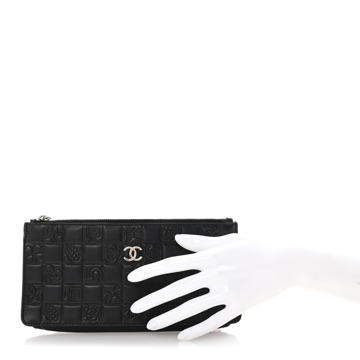Chanel Lambskin Precious Symbols Pochette Black 2 of 8