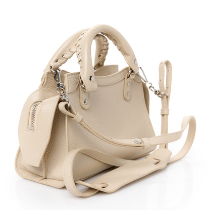 Balenciaga Grained Calfskin Neo Classic Silver Hardware Mini City Cream 3 of 12