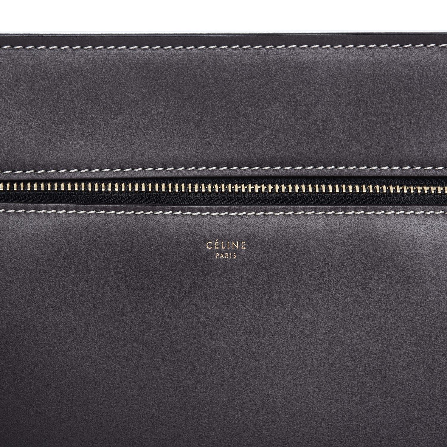 Celine Smooth Calfskin Medium Edge Shoulder Bag Grey 7 of 8