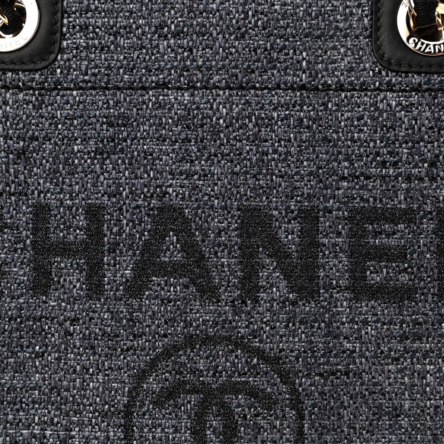 Chanel Lurex Boucle Small Deauville Tote Black 8 of 10