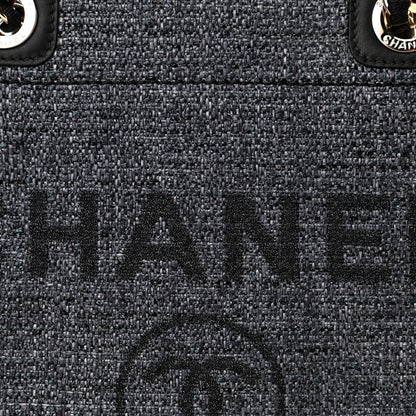 Chanel Lurex Boucle Small Deauville Tote Black 8 of 10