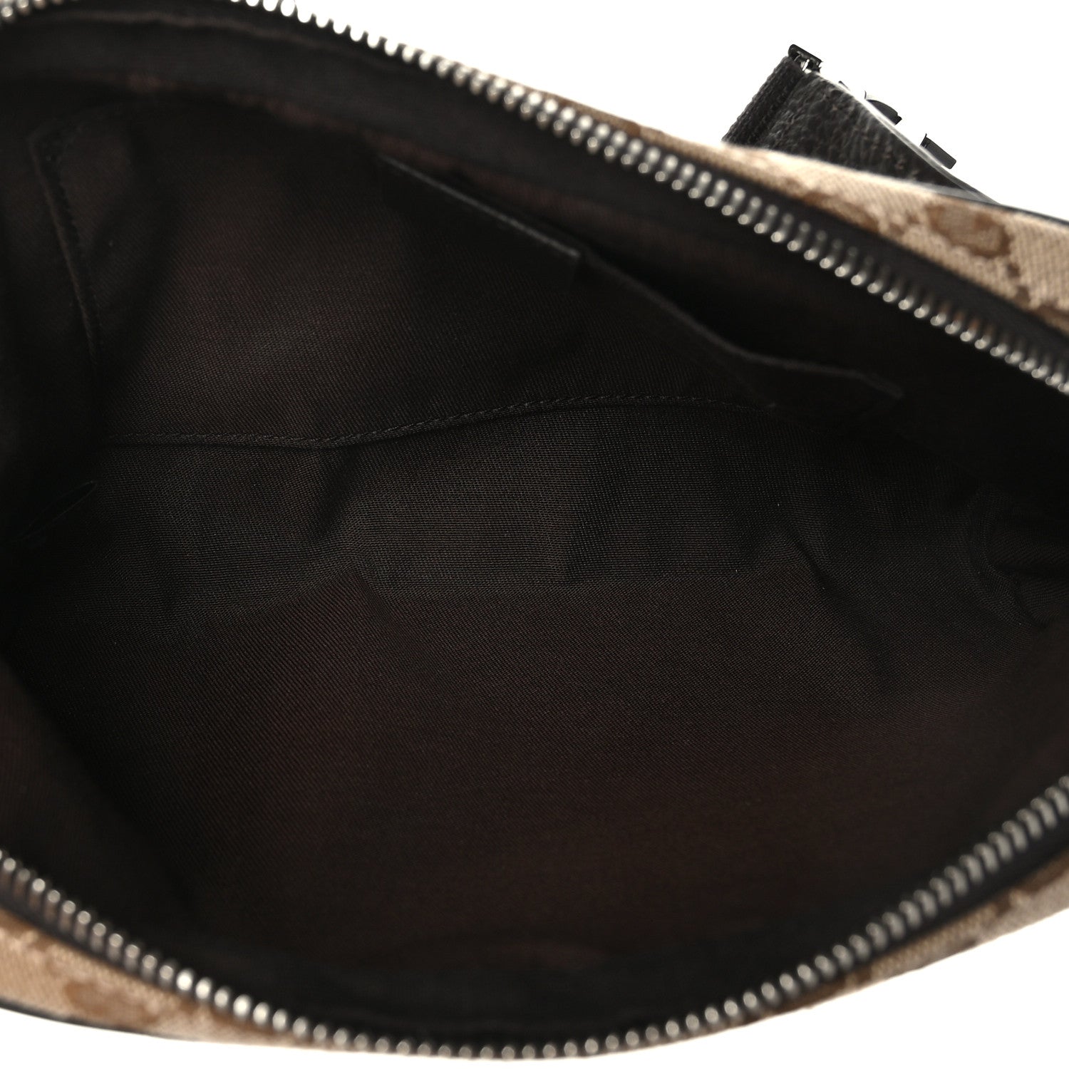 Gucci Monogram Dollar Calfskin Belt Bag Beige Ebony Testa di Moro Marrone Scuro 5 of 9