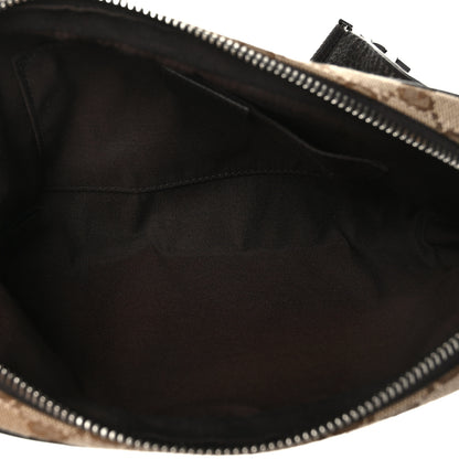 Gucci Monogram Dollar Calfskin Belt Bag Beige Ebony Testa di Moro Marrone Scuro 5 of 9