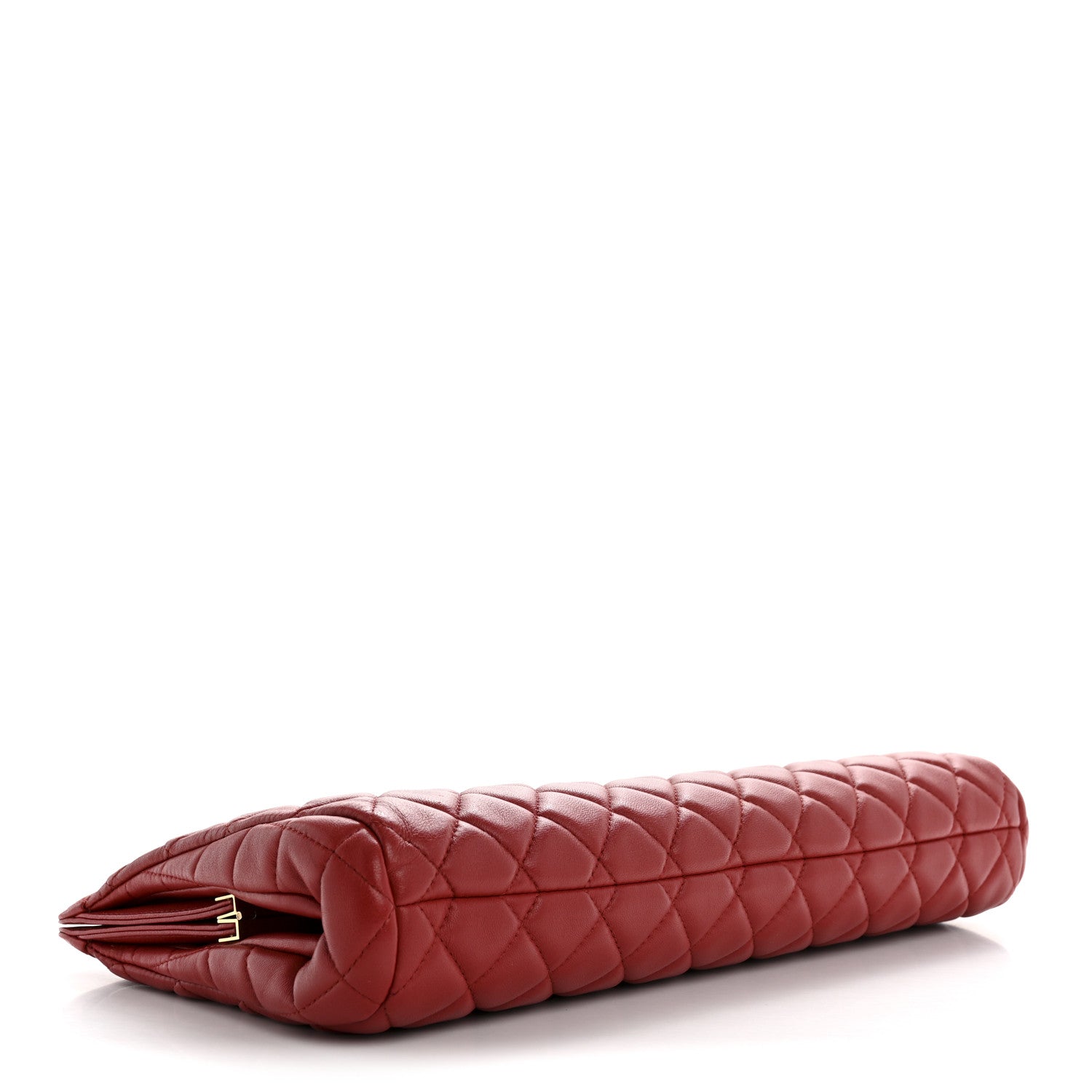 Chanel Lambskin Quilted Clutch Red 4 of 9