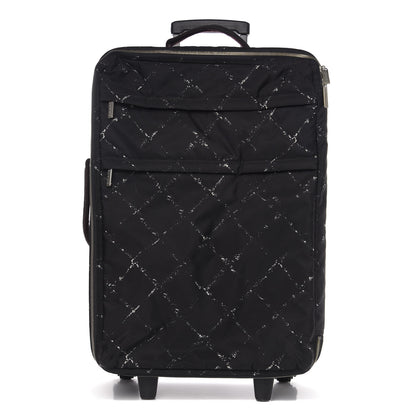 Chanel Nylon Travel Trolley Rolling Luggage Black 1 of 12