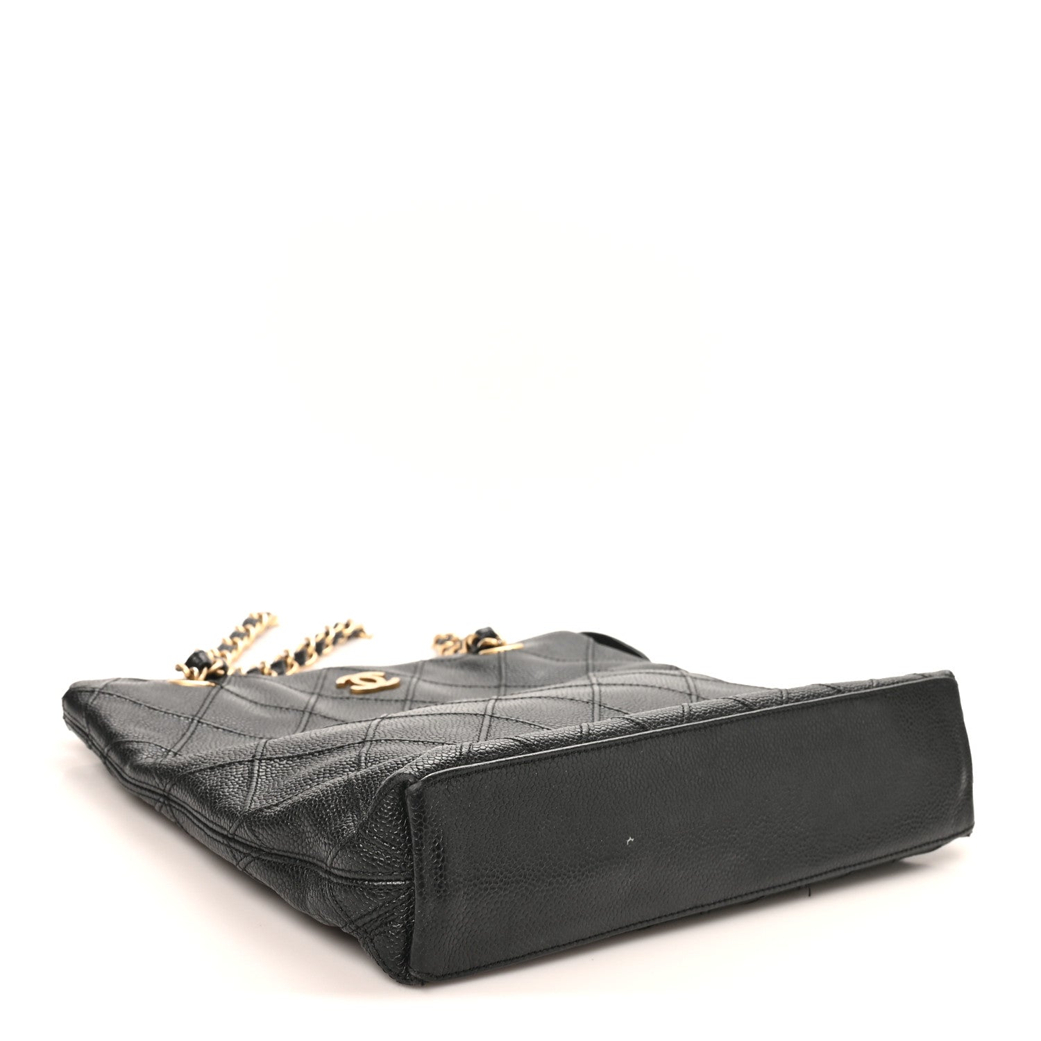 Chanel Caviar Diamond Embossed Shoulder Bag  Black 4 of 11