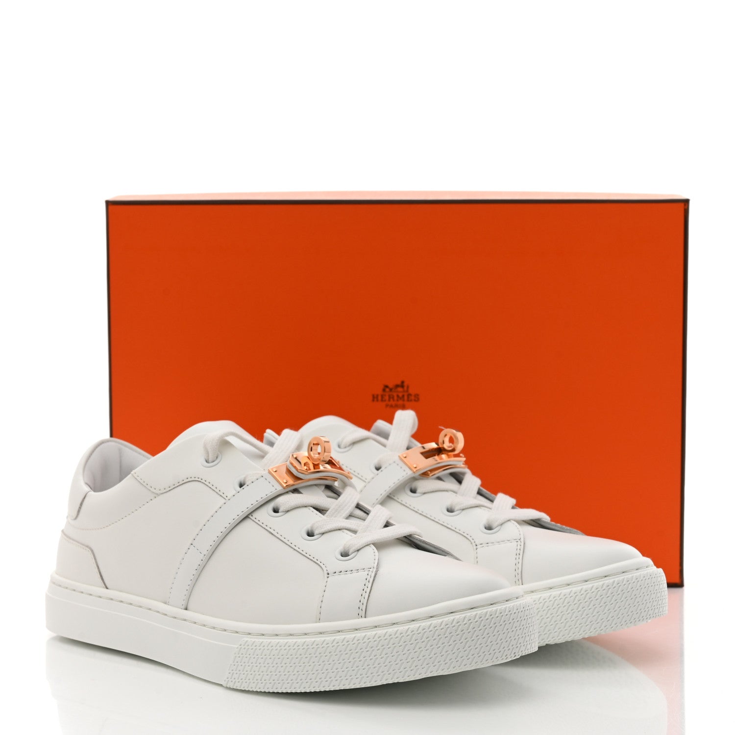 Hermes Calfskin Day Sneakers 39.5 White 9 of 9