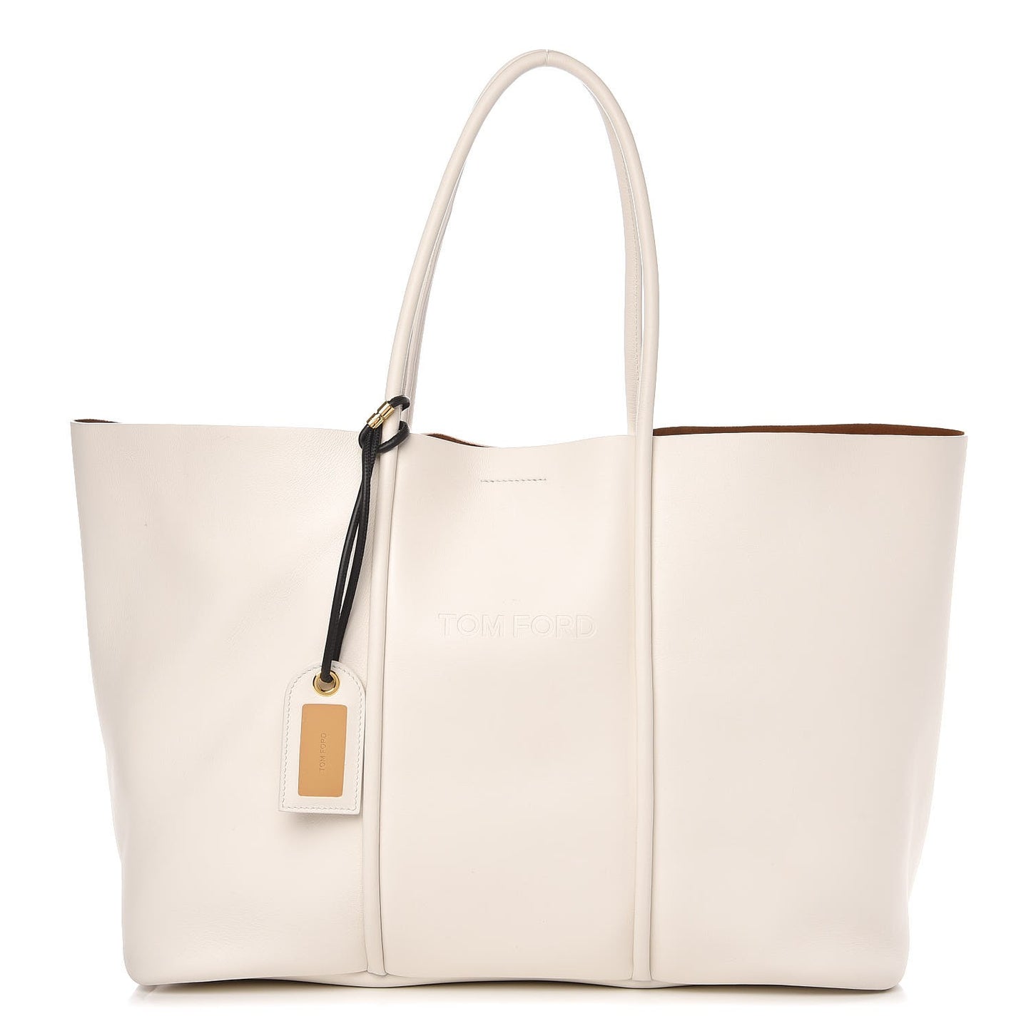 Smooth Calfskin Tubo Horizontal Tote Chalk
