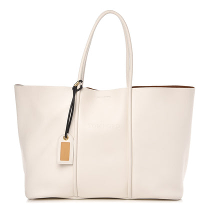 Tom Ford Smooth Calfskin Tubo Horizontal Tote Chalk 1 of 11