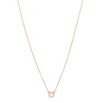 Tiffany 18K Rose Gold Diamond .17ct Elsa Peretti Diamonds by the Yard Pendant Necklace 1 of 4
