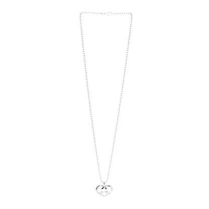 Gucci Sterling Silver Britt Heart Pendant Necklace 2 of 6