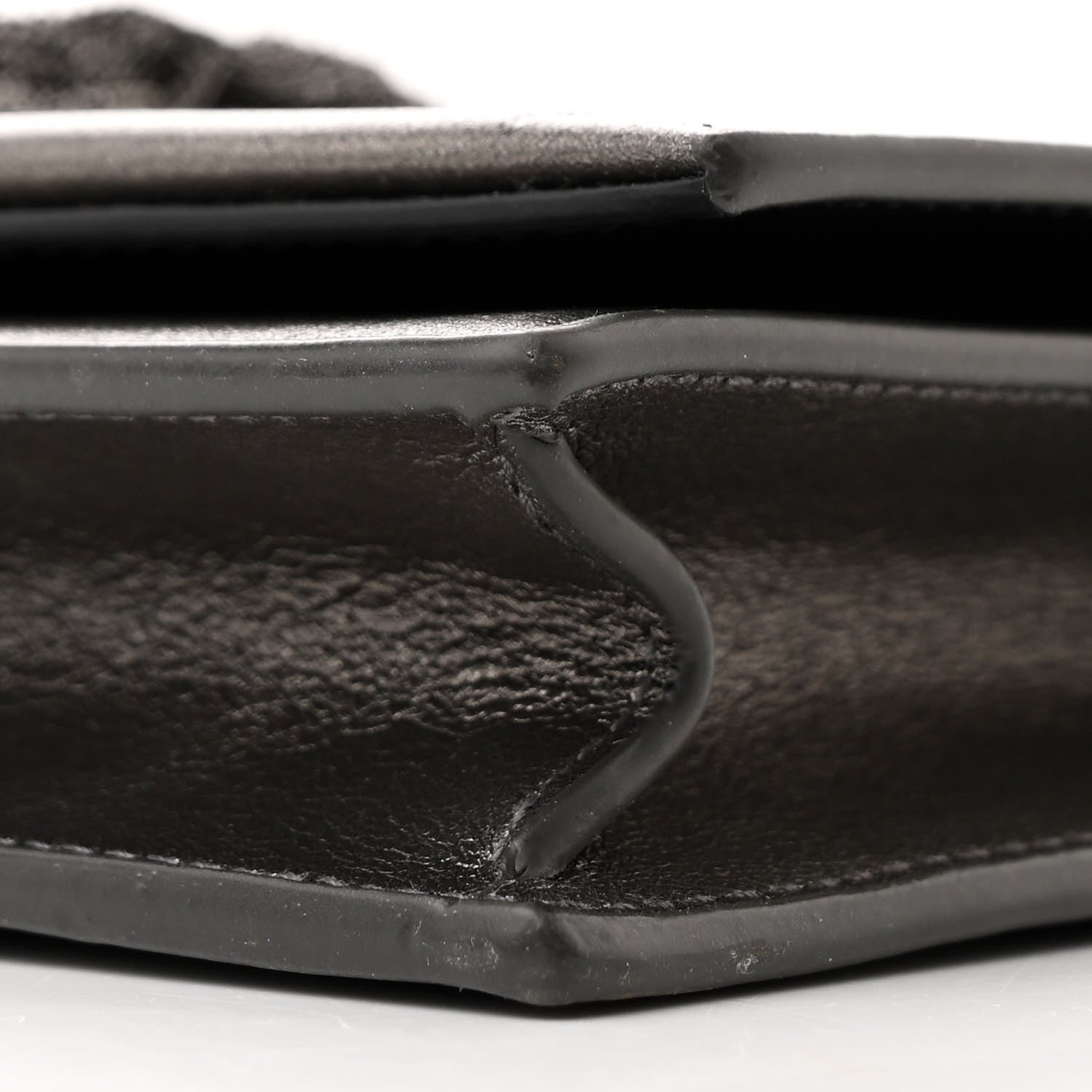 Saint Laurent Metallic Smooth Calfskin Classic Monogram Kate Tassel Chain Wallet Grey 10 of 11