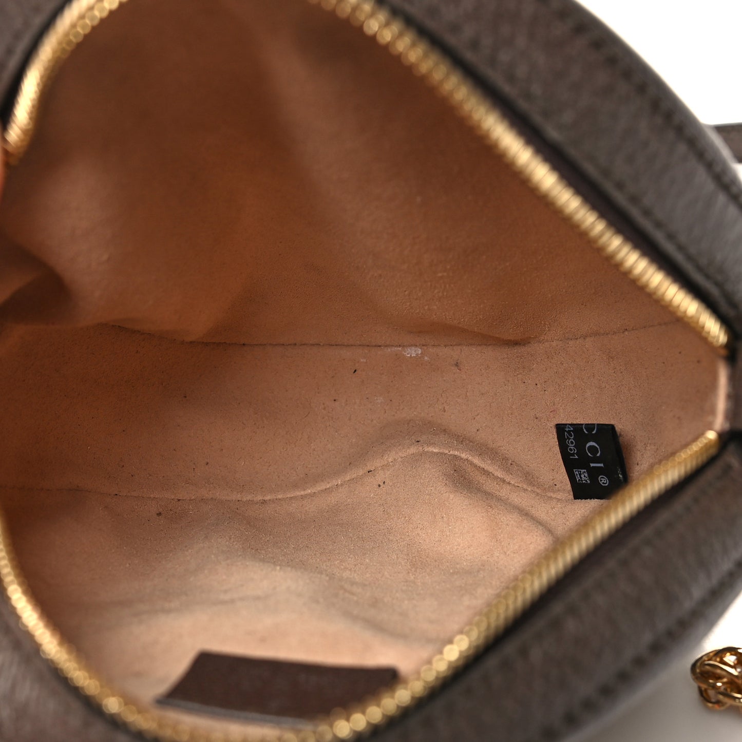 GG Supreme Monogram Web Mini Ophidia Round Shoulder Bag Brown