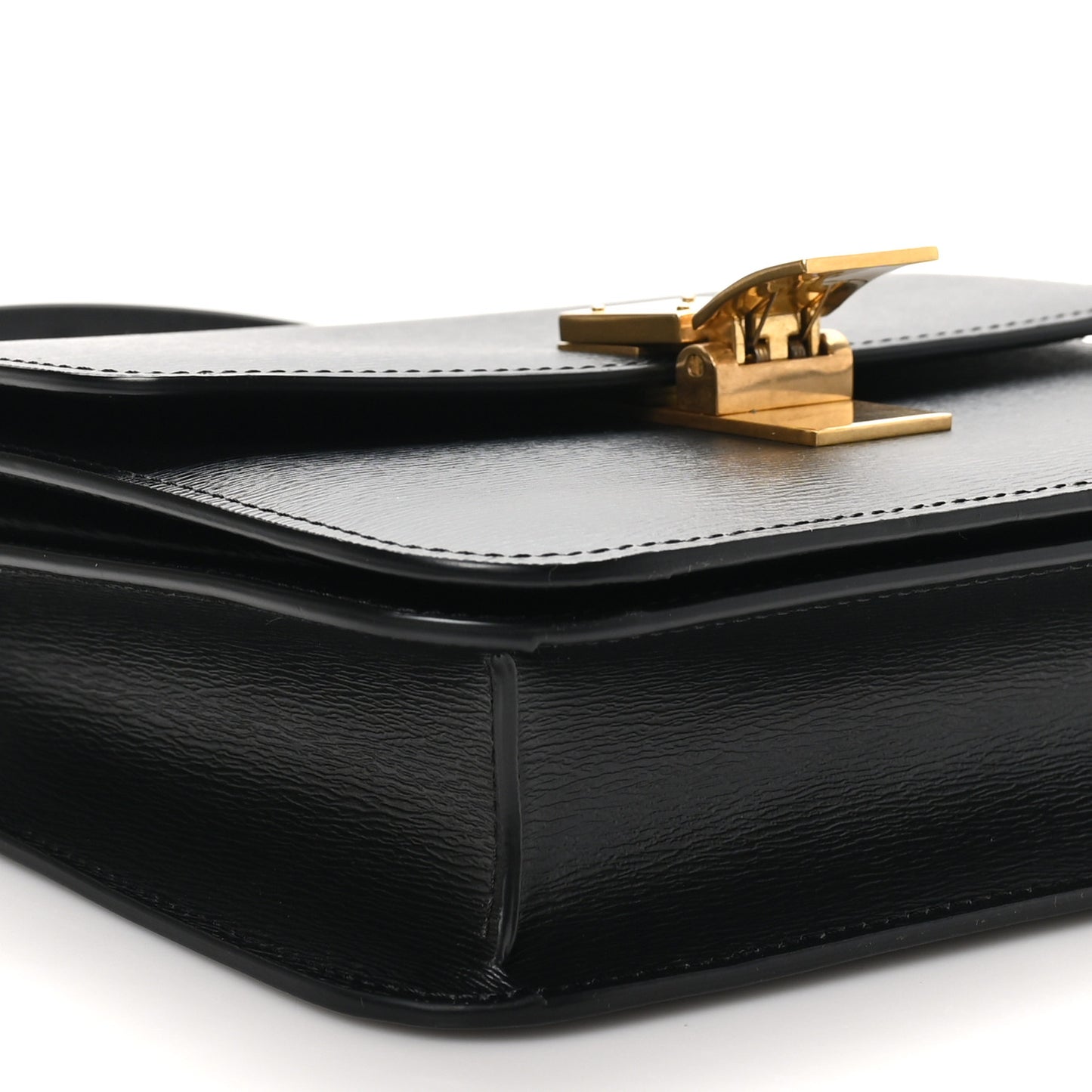 Liege Calfskin Teen Classic Box Flap Bag Black