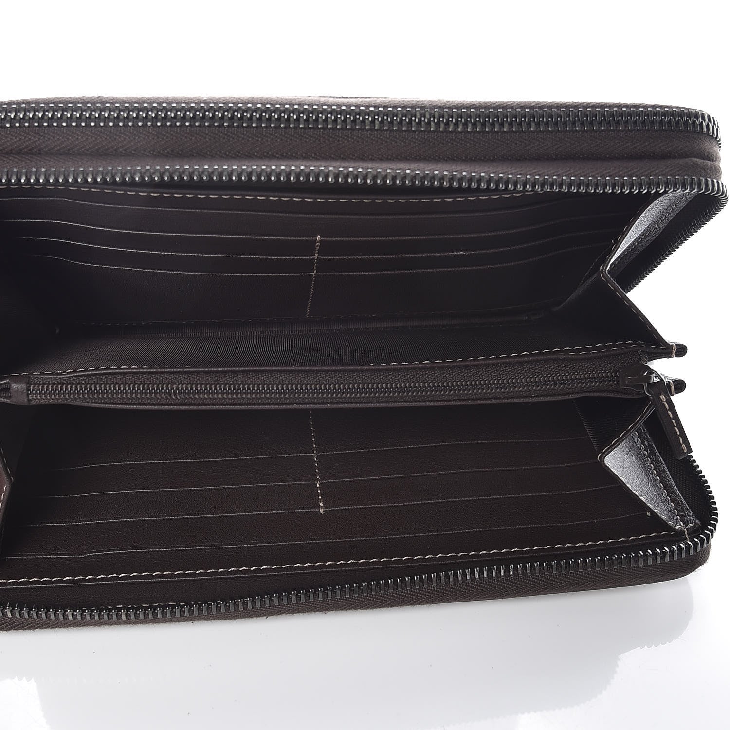 Gucci GG Supreme Monogram Travel Document Case Dark Brown 6 of 7