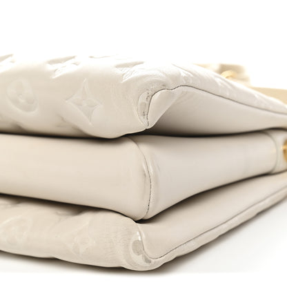 Louis Vuitton Lambskin Embossed Monogram Coussin PM Beige Cream 10 of 12