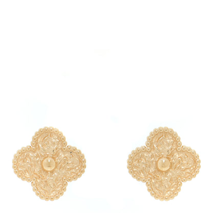 Van Cleef & Arpels 18K Yellow Gold Vintage Alhambra Earrings 1 of 5