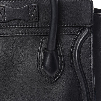 Celine Smooth Calfskin Nano Luggage Black 16 of 24
