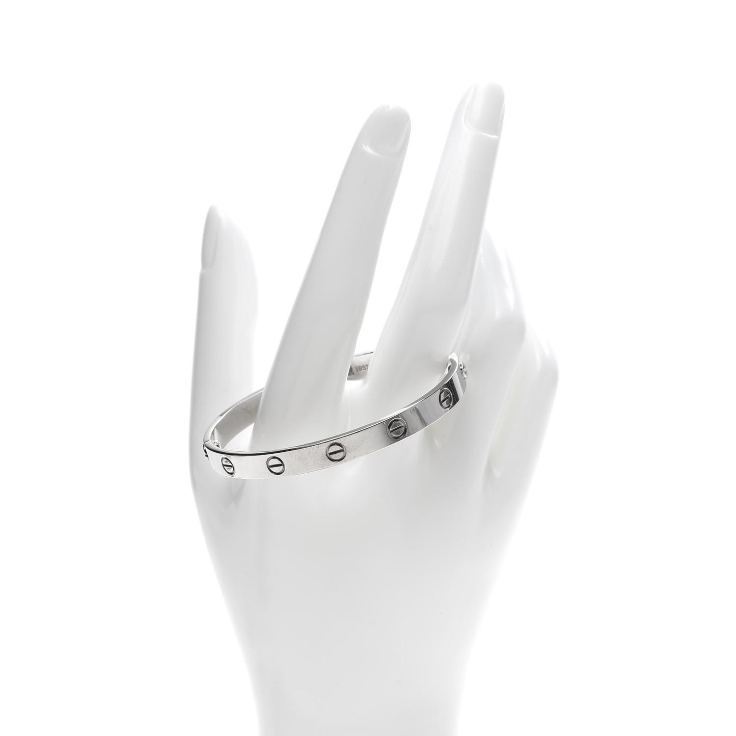 18K White Gold LOVE Bracelet 17