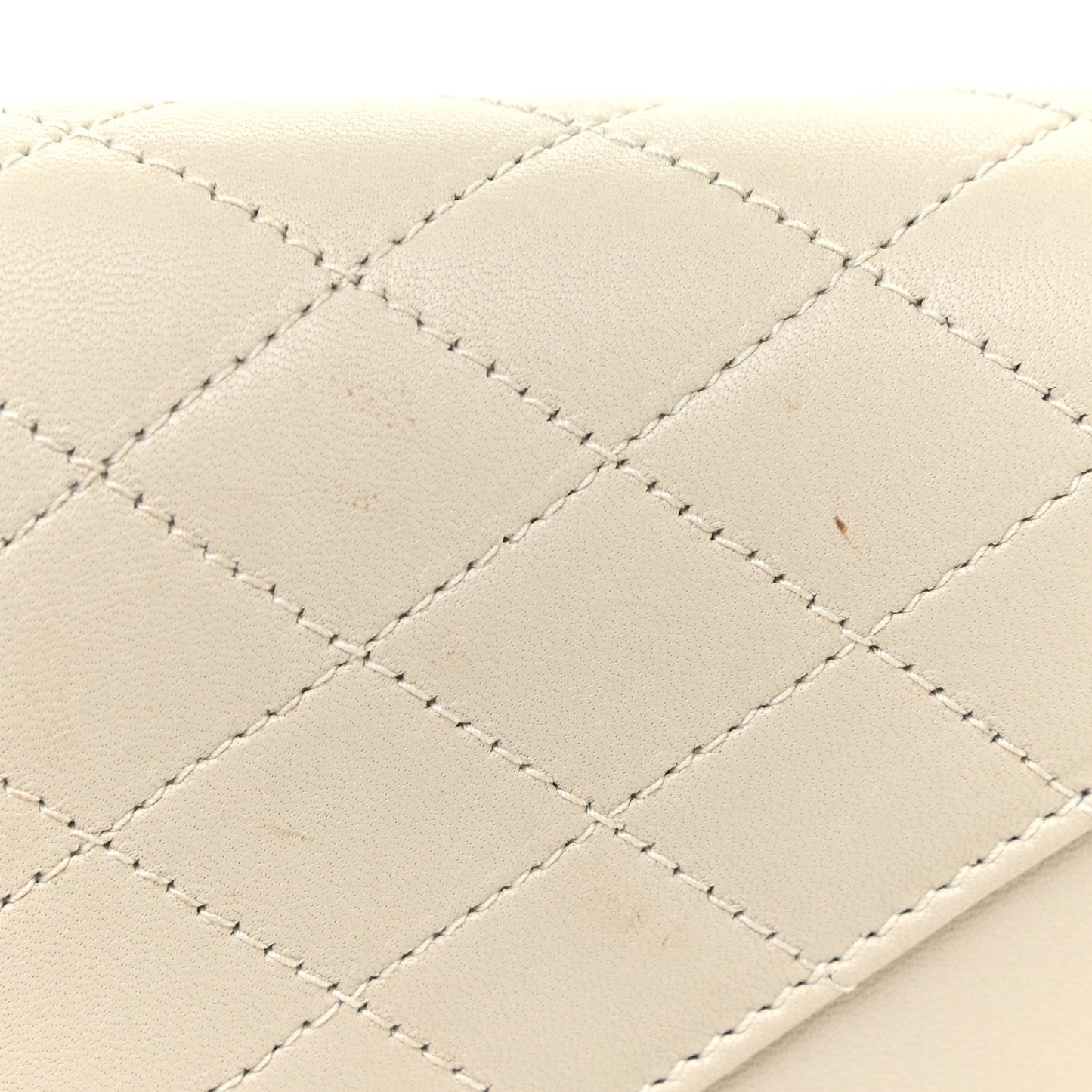 Lambskin Quilted Mini Gaby Satchel Blanc Vintage