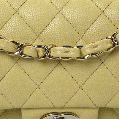 Chanel Caviar Quilted Small Double Flap Light Yellow 8 of 12