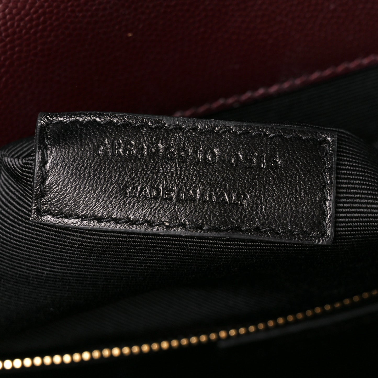 Grain De Poudre Matelasse Chevron Large Monogram Satchel Rouge Legion