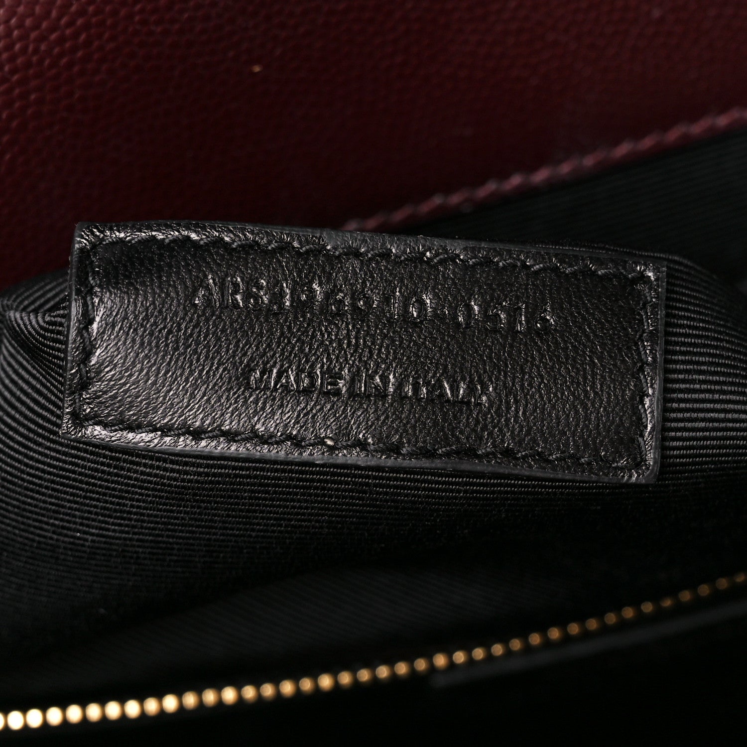 Saint Laurent Grain De Poudre Matelasse Chevron Large Monogram Satchel Rouge Legion 8 of 11