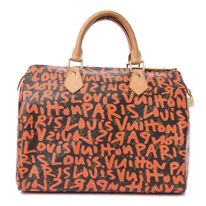 Louis Vuitton Monogram Graffiti Speedy 30 Orange 1 of 14