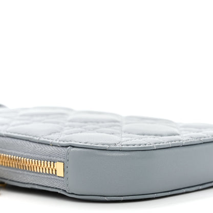 Christian Dior Lambskin Cannage Lady Dior Phone Holder Cloud Blue 8 of 9