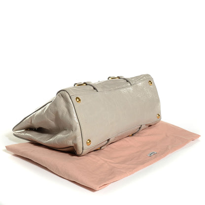 Miu Miu Vitello Shine Tote Nube 4 of 9