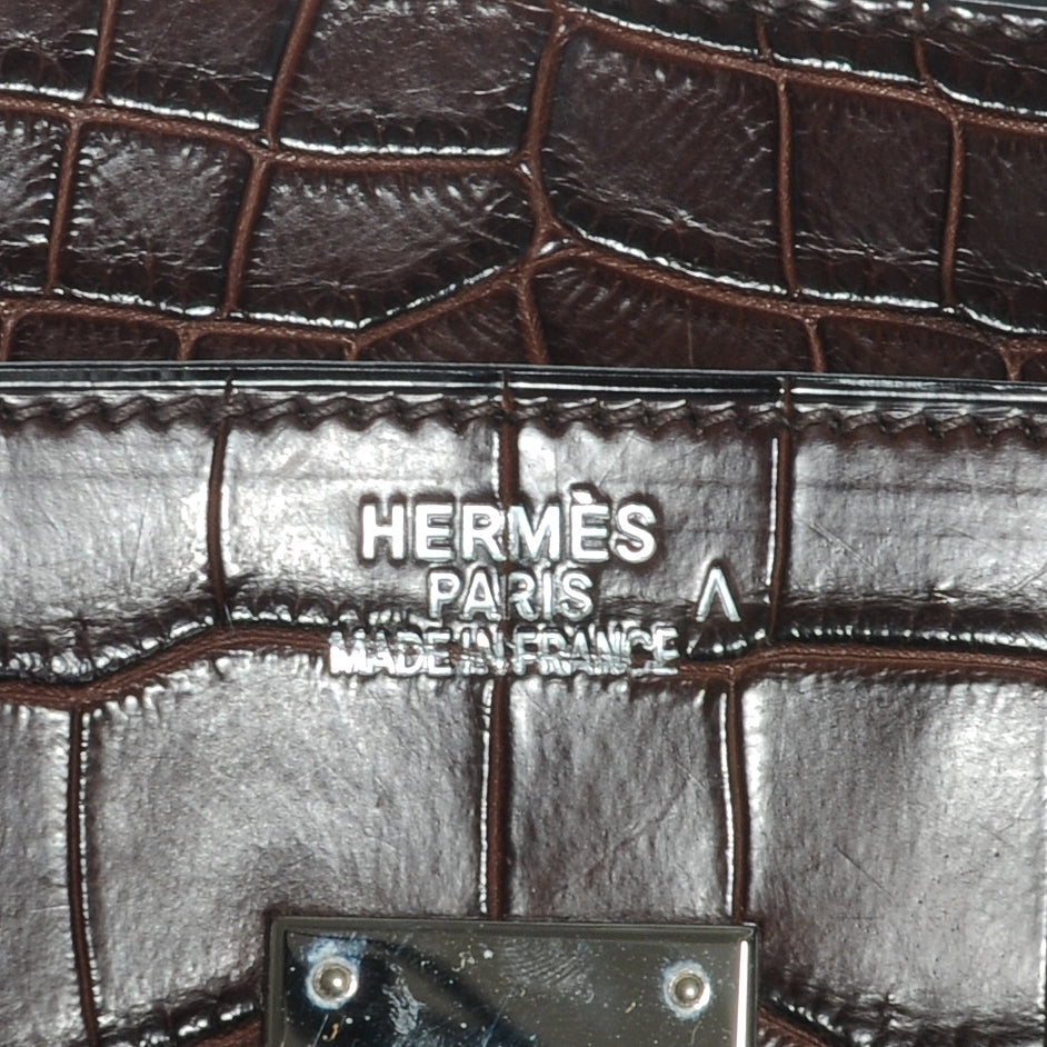 Matte Porosus Crocodile Birkin 35 Chocolate
