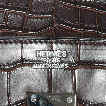 Hermes Matte Porosus Crocodile Birkin 35 Chocolate 7 of 9